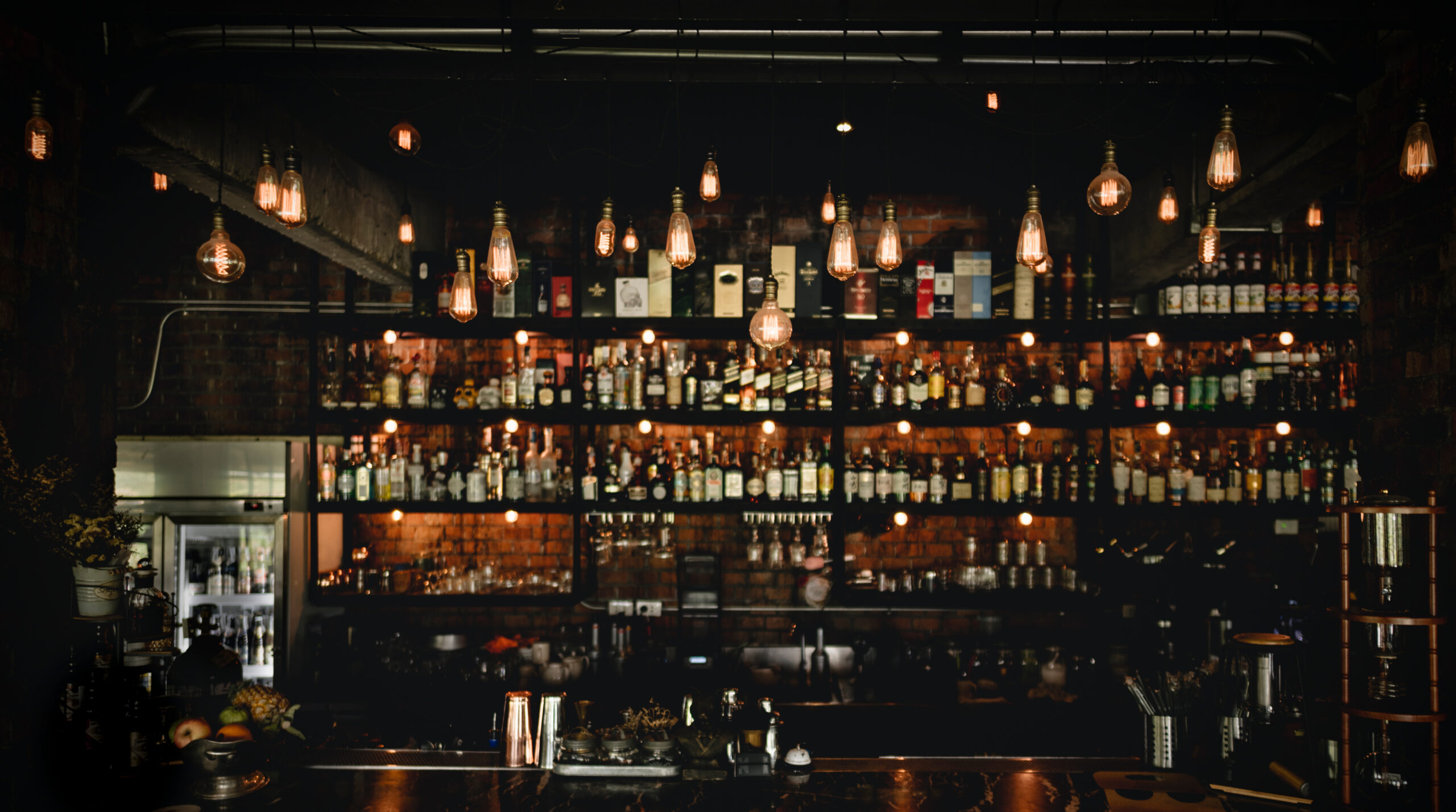 Vintage bar with Selection of Alcohol